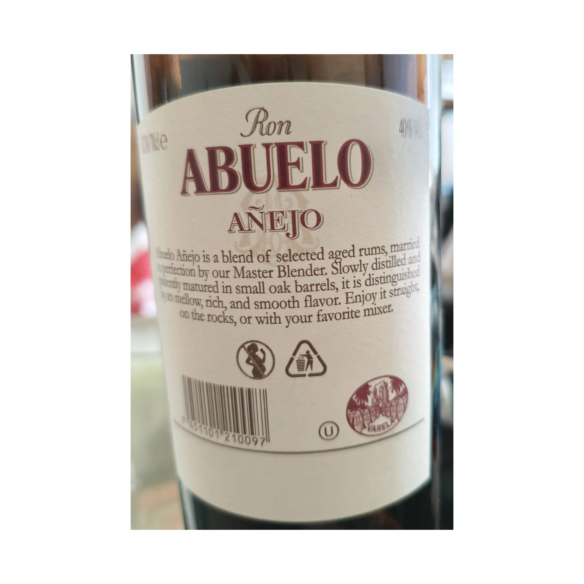 Fotografie 3 - Rum Ron Abuelo 7 y.o. 40 % 0,7 l
