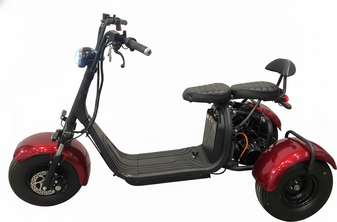 Elektro tříkolka Sport 2000W 200 kg nosnost, vínová