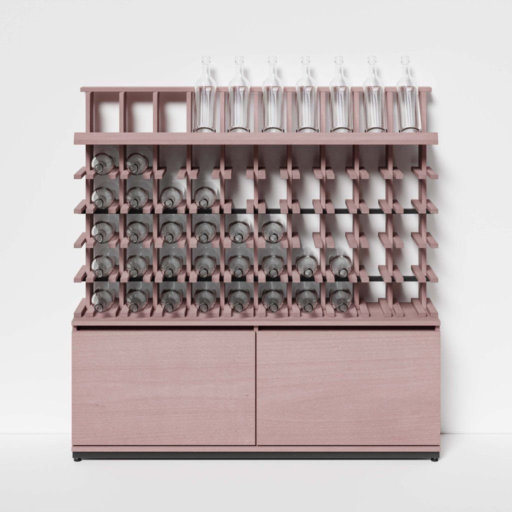 Raxi | Array 4450 display, Stojan na víno | 50 lahví Barva: Pink Violet