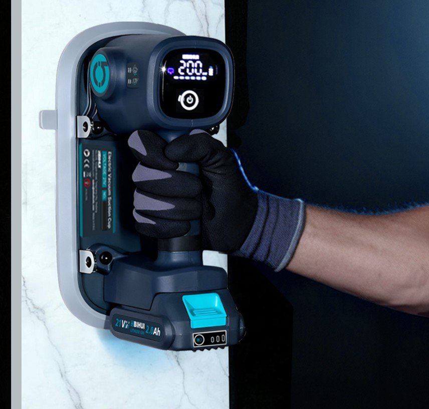 BIHUI LFBSL V2 2.0 aku přísavka vakuová automatická, nosnost 200 kg, Li-ion 21V 2Ah