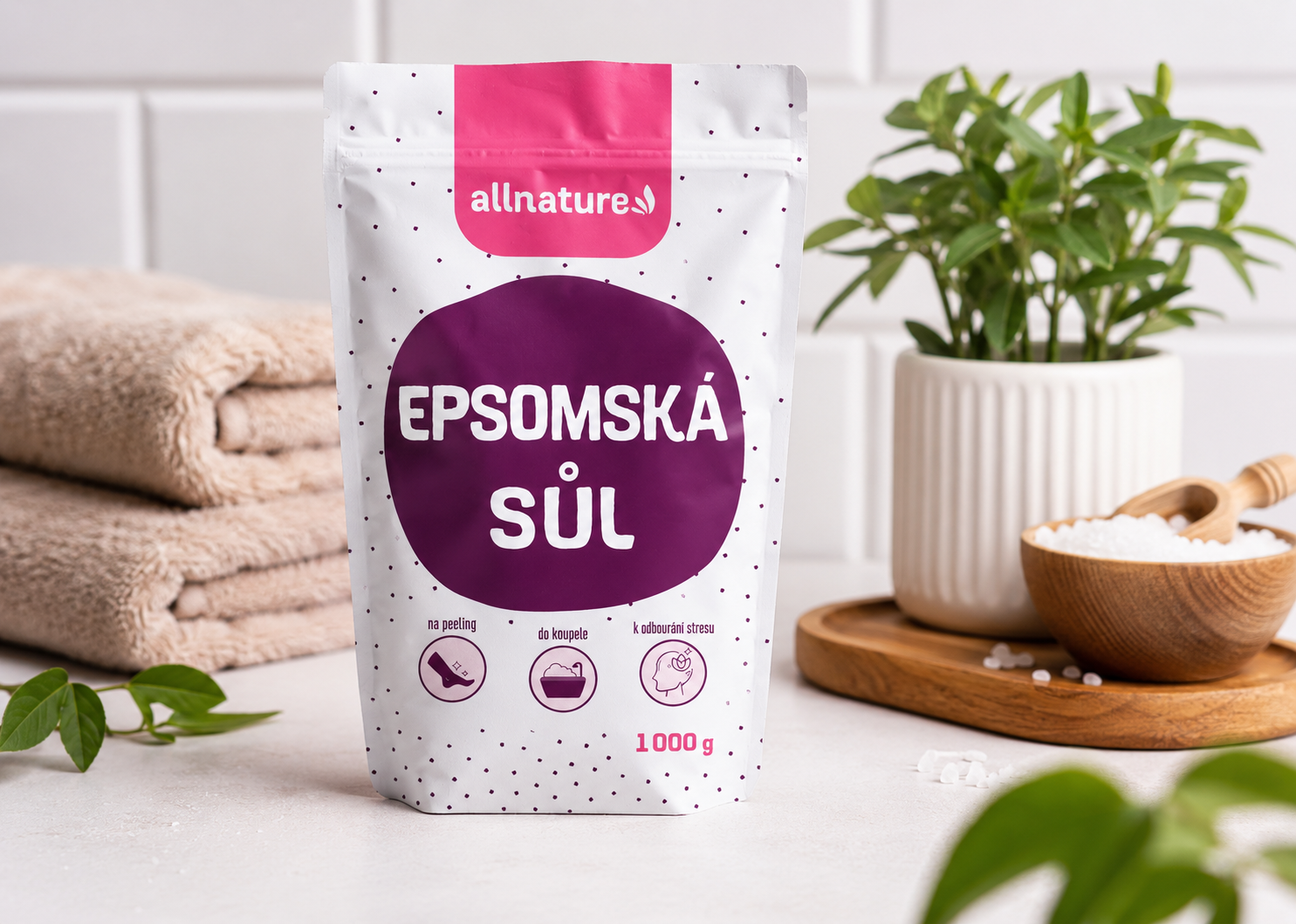 Allnature Epsomská sůl 1000 g