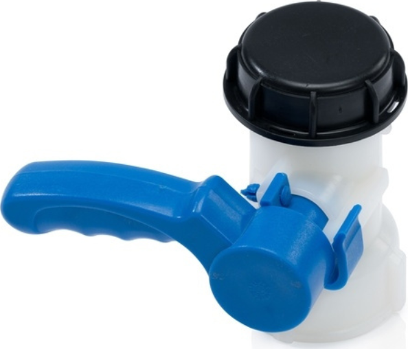 Klapkový ventil DN50 / 75 mm pro IBC nádrže - S60x6, hrubý závit S60x6, hrubý závit