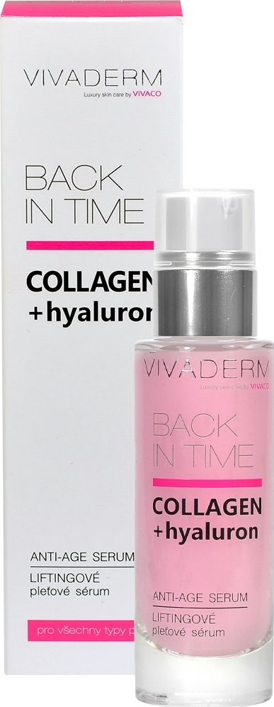 Vivaco Liftingové pleťové sérum COLLAGEN + hyaluron BACK IN TIME 30 ml