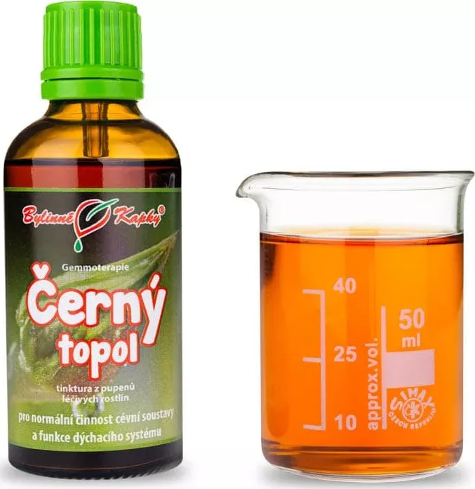 Bylinné kapky s.r.o. | Černý topol pupeny - gemmoterapie (tinktura z pupenů) 50 ml |Bylinné kapky GEMM1100