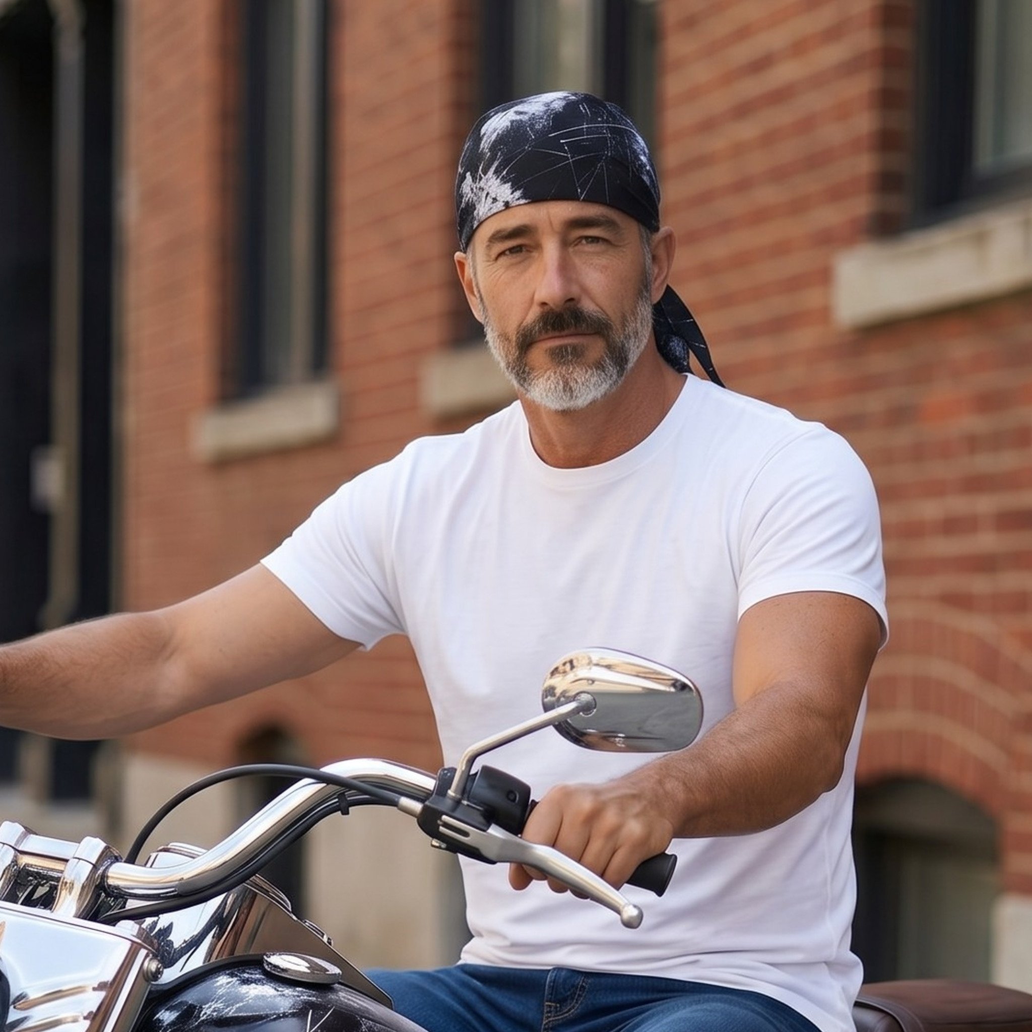 Ebbie Pánský bavlněný šátek bandana - BLACK RIDER Velikost: UNI