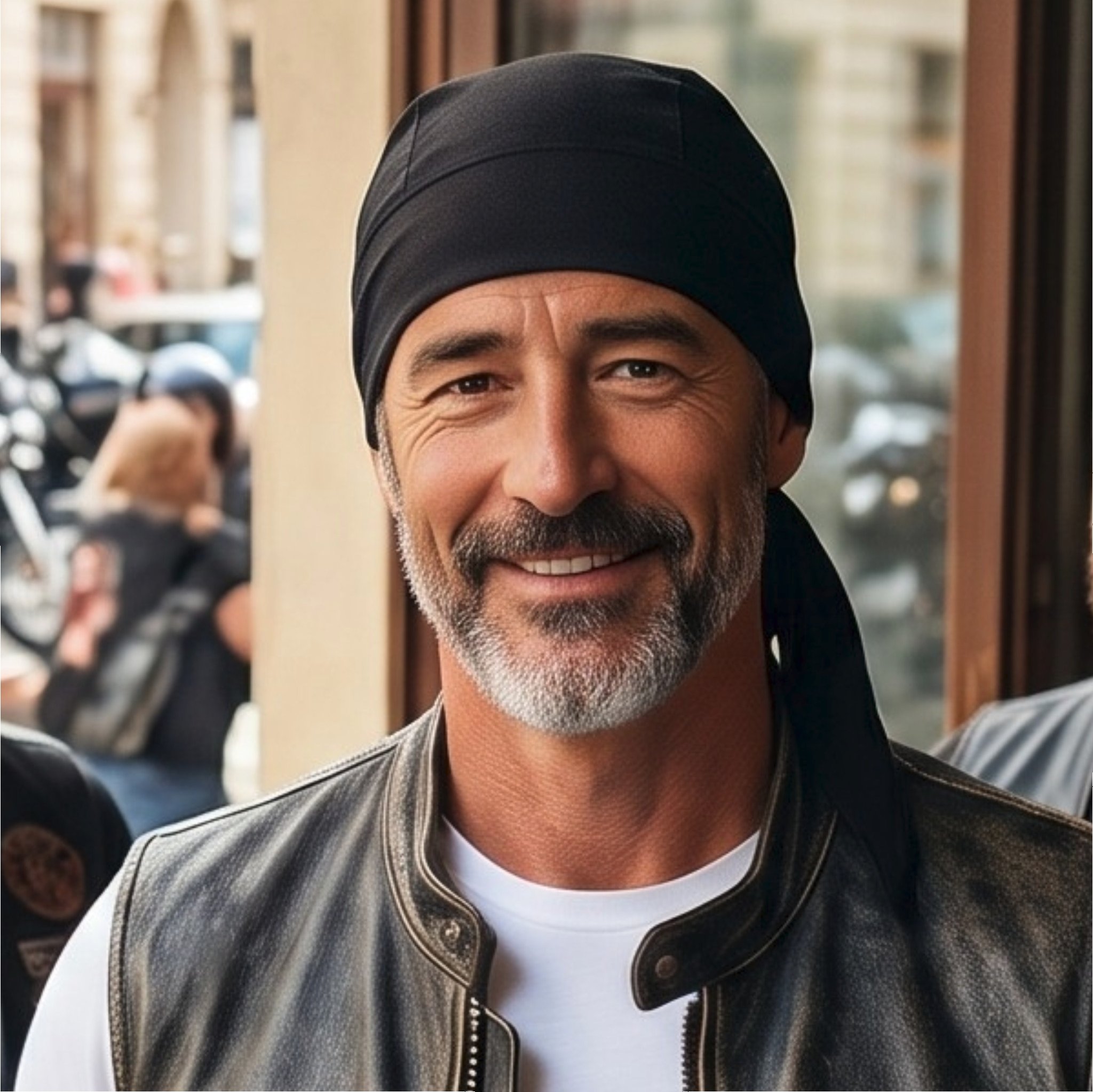 Ebbie Pánský bavlněný šátek bandana - ČERNÝ Velikost: UNI