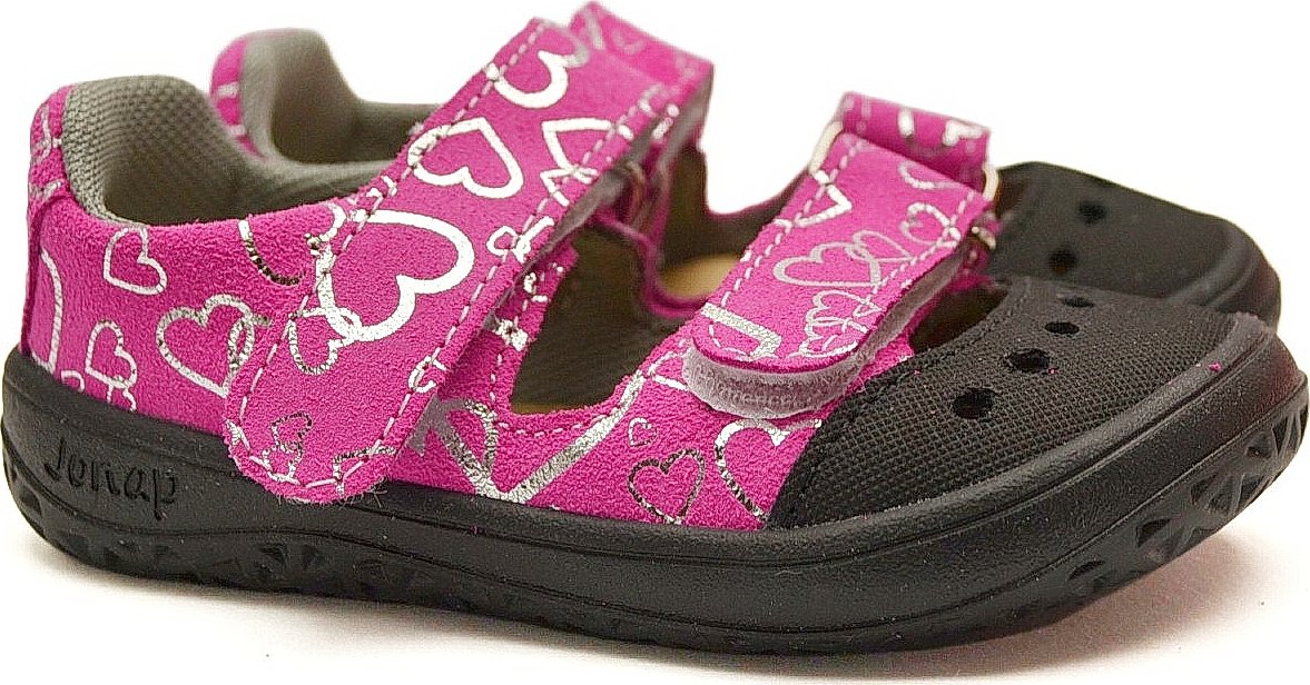 Barefoot sandály JONAP FELLA růžová srdce Velikost: 30