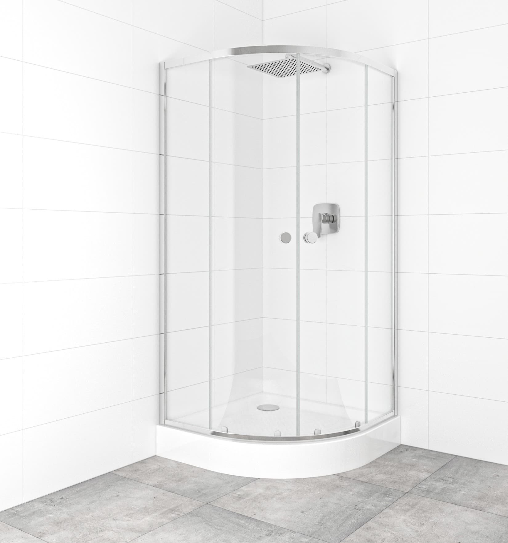 Set sprchového koutu a vaničky, čtvrtkruh 90x90 cm Multi Basic SIKOBKMUS90CRT - SIKOBKMUS90CRT