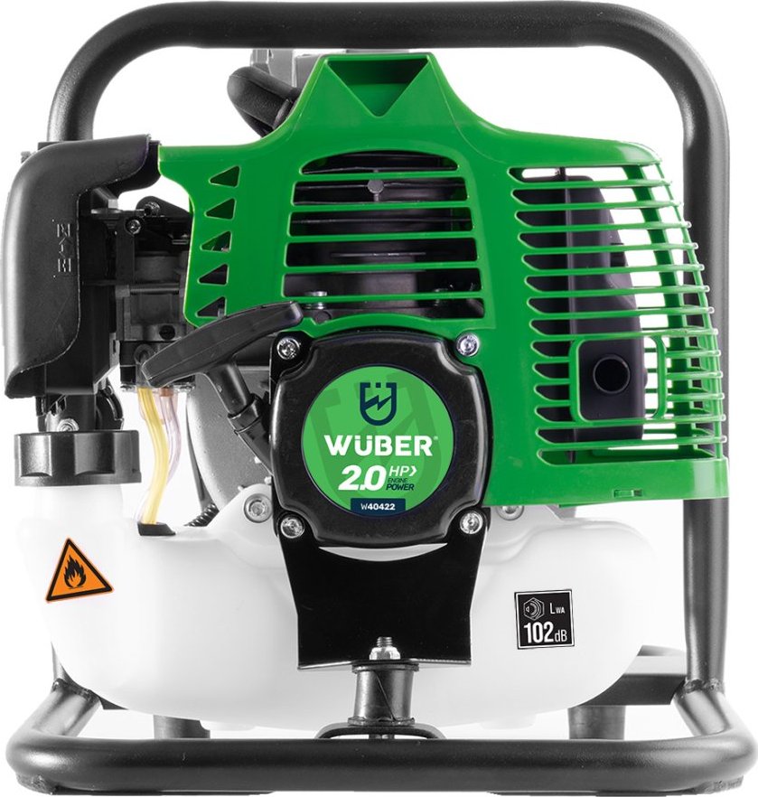 Benzínové čerpadlo na čistou a znečištěnou vodu Wuber W40422, 1", 2 HP