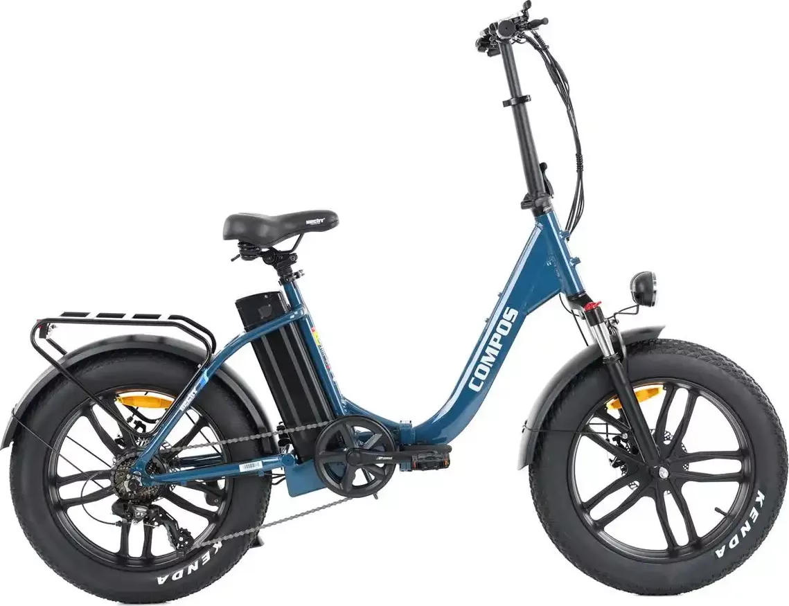 Elektrokolo - HECHT COMPOS XL BLUE (Skládací elektrokolo s akumulátorem 36 V /10Ah. Motor 250 W, kola 20", hmotnost 22 kg, dojezd až 105 km. Přední a zadní světlo LED. Akumulátor a nabíječka jsou součástí balení.)