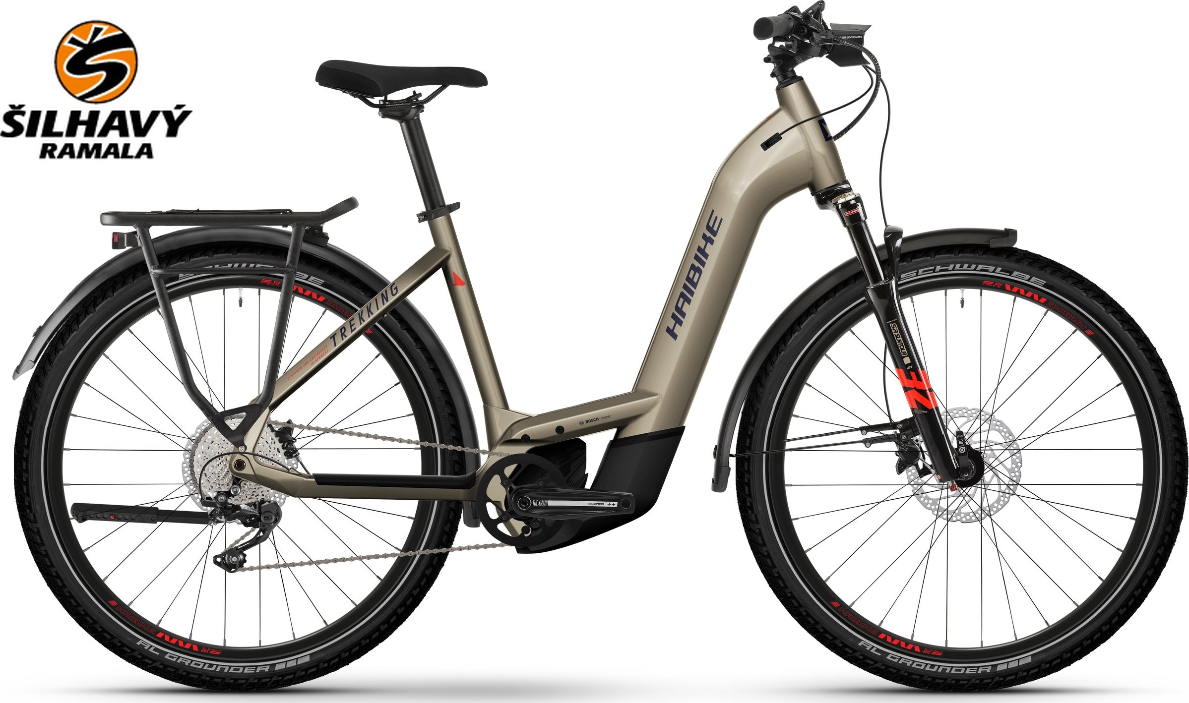 Haibike Trekking 8 low coffee/red/blue - gloss glossy L 2024