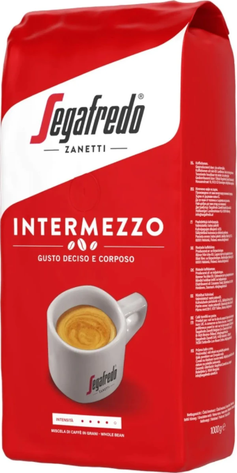 Segafredo Intermezzo zrnková káva 1 kg - originál z Itálie