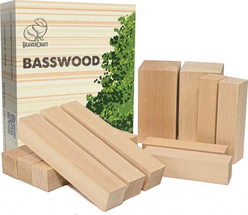 BeaverCraft polotovary Wood Carving Blocks Set 12pcs of Basswood lípa