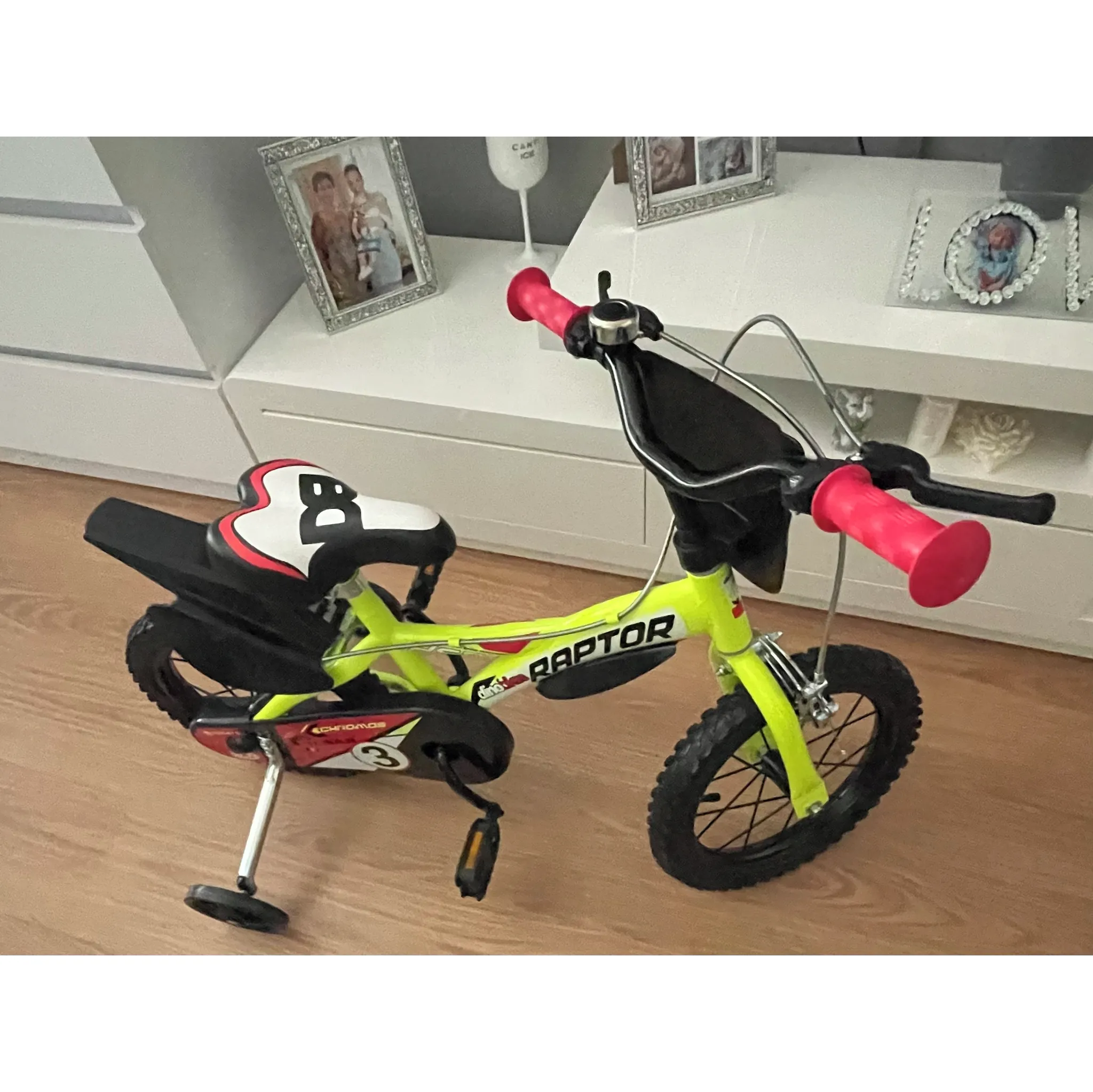 Fotografie 2 - Dětské kolo Dino Bikes 143GLN Raptor 14" 2017 žluté