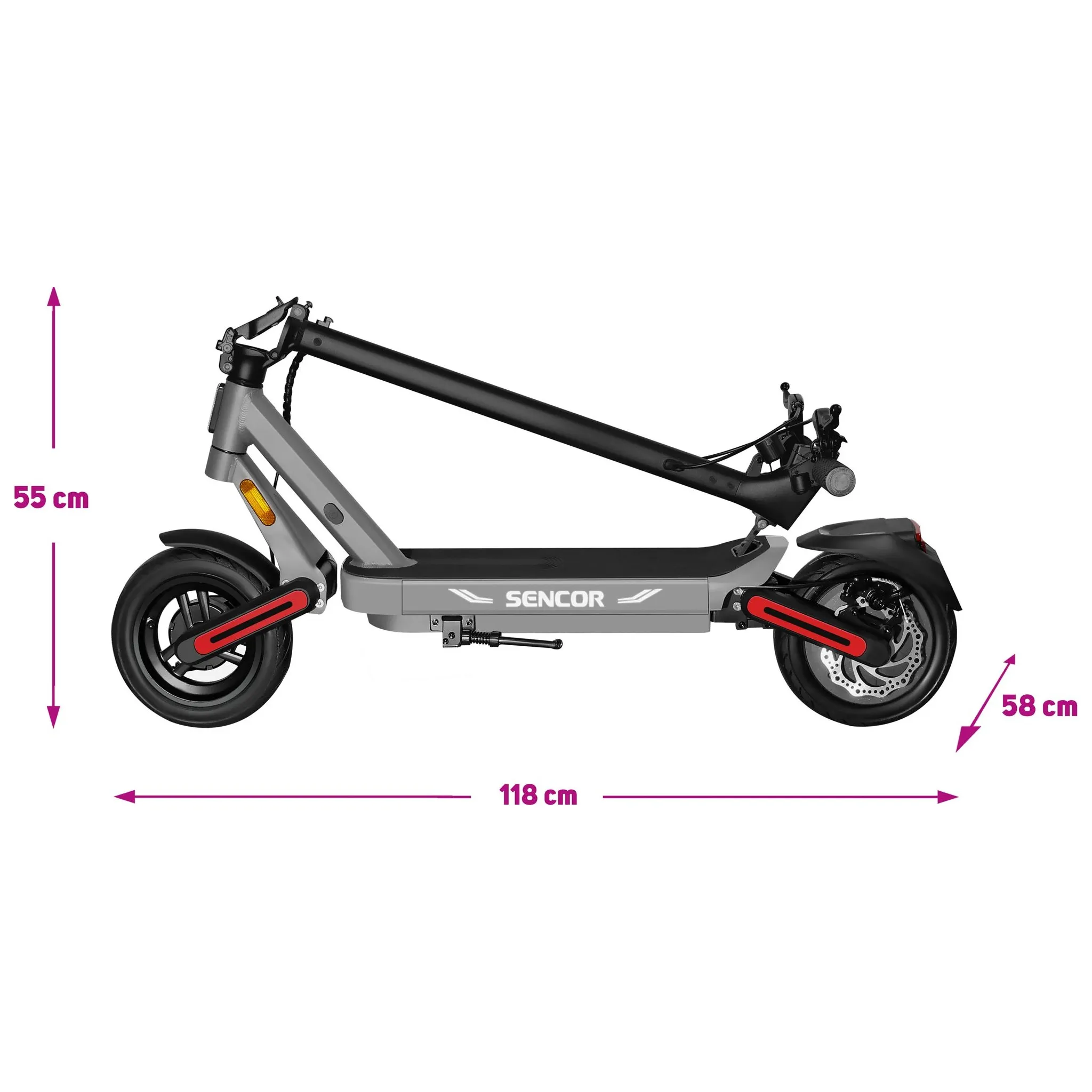 Fotografie 8 - Elektrokoloběžka Sencor Scooter S71 Dark