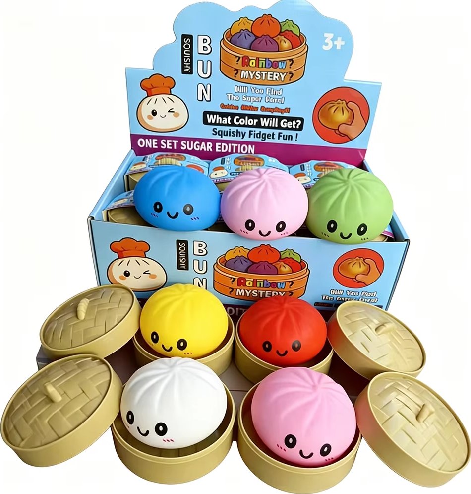 Squishy Dumpling PASTELOVÝ velký mačkací knedlíček 9 cm (Mystery box)