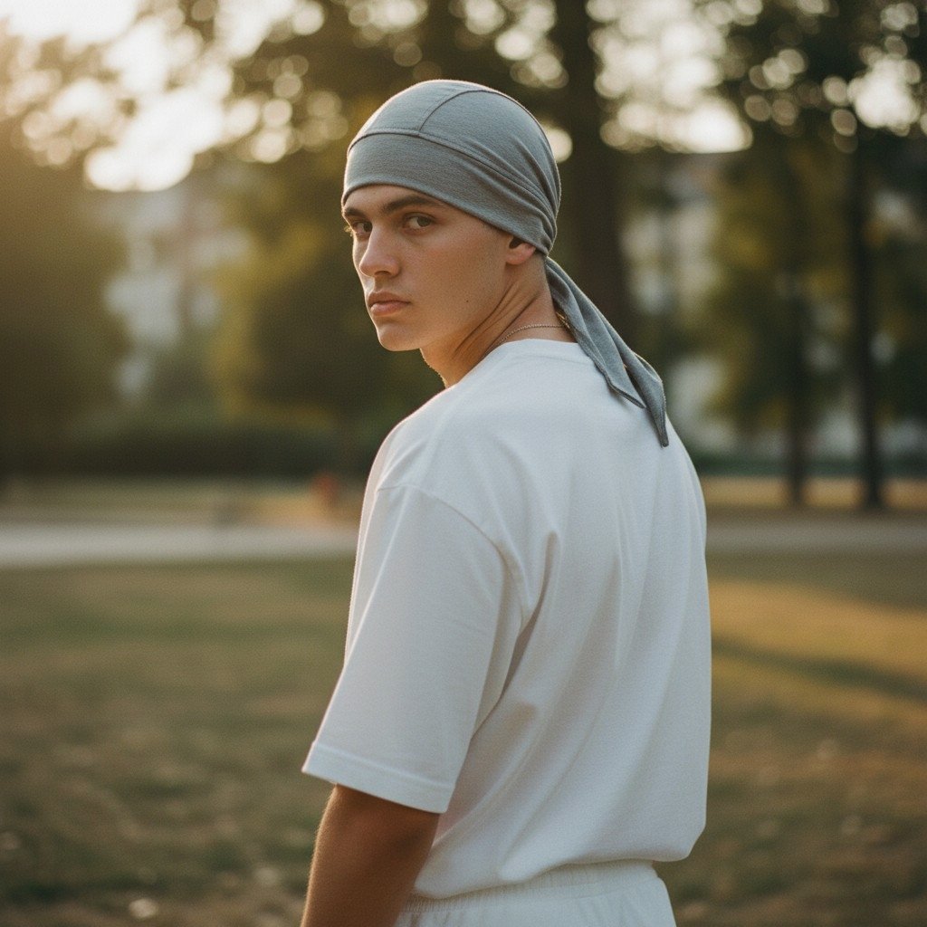Ebbie Pánský bavlněný šátek bandana - ŠEDÝ MELÍR Velikost: UNI