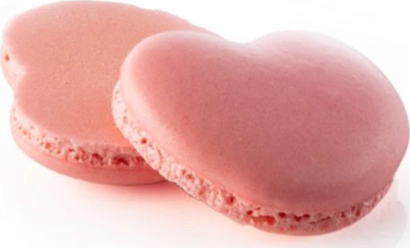 Makronky růžové - srdíčka, 250 g