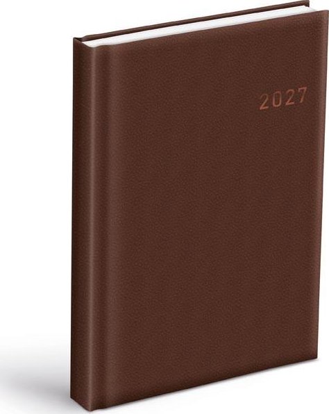MFP diář 2027 D801 PVC tmavě hnědý 7781558