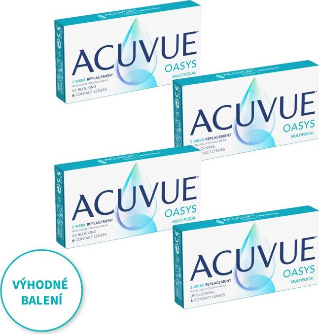 Multifokální kontaktní čočky Johnson & Johnson Vision Care Acuvue Oasys Multifocal (6 čoček) výhodné balení 4 kusů