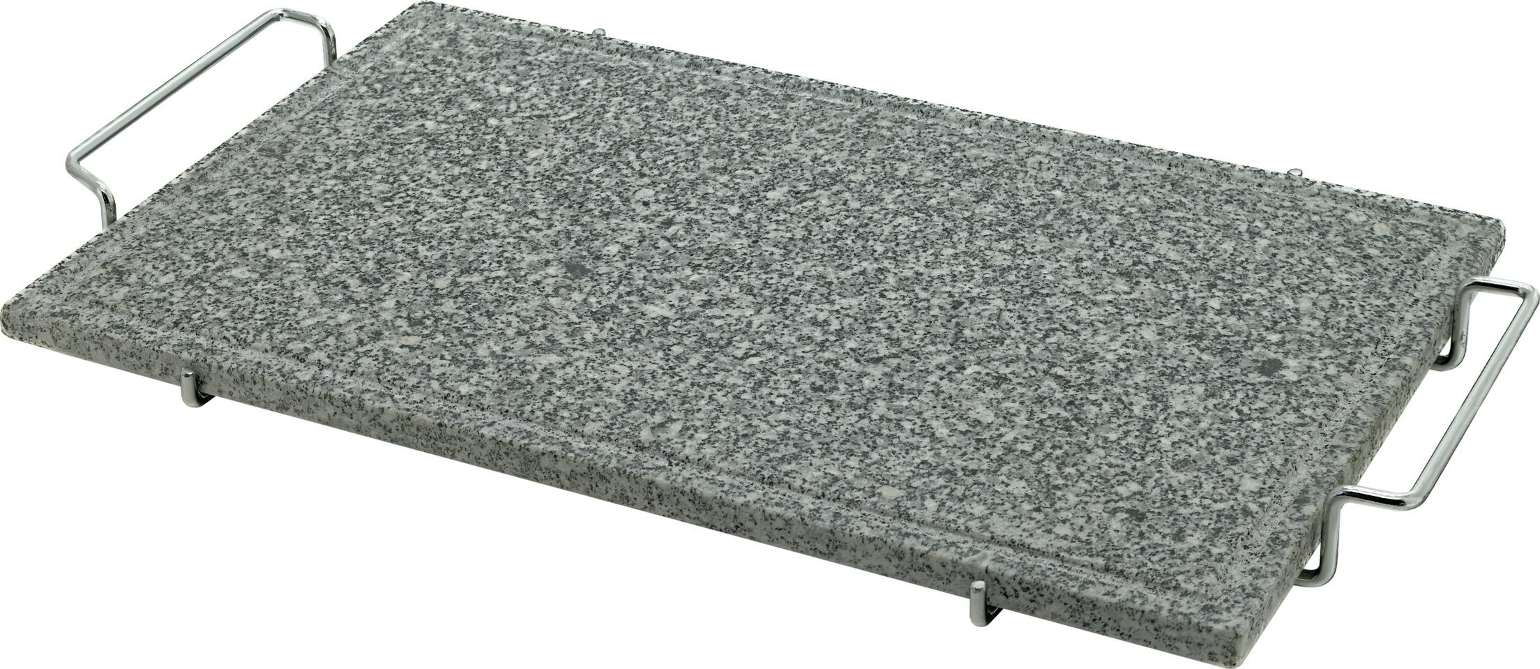 Grilovací deska žulová GRANIT XL s drážkou a držákem 50x30x1,65cm