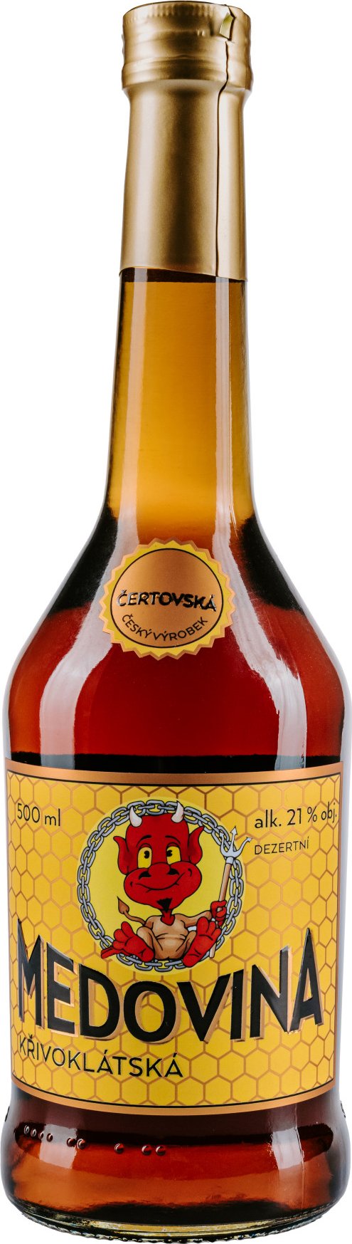 Křivoklátská medovina Čertovská 21% 0,5L