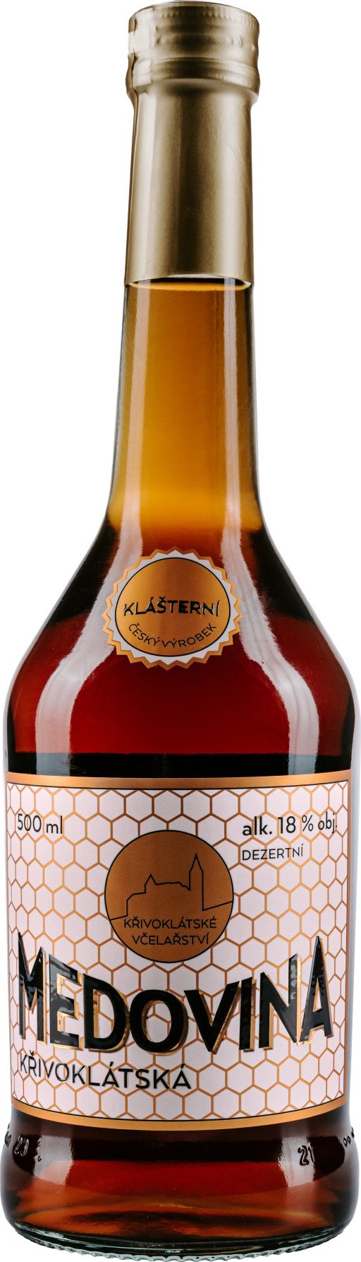 Křivoklátská medovina Klášterní 18% 0,5L