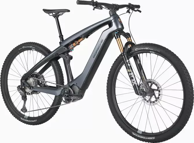 PORSCHE eBike Cross Performance EXC Jízdní horské elektrokolo karbonový rám 630Wh velikost M (Výkonné elektrokolo s hmotnostně optimalizovaným karbonovým rámem a řídítky, výkonným motorem Shimano a baterií 630 Wh. Vyvinutý ve spolupráci s ROTWILD, design)