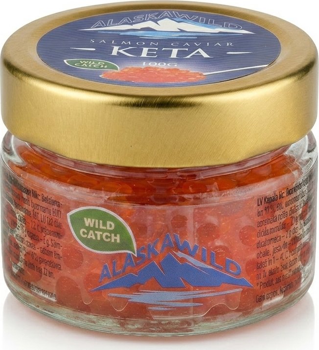 Kaviár z divokého lososa Keta 100 g – AlaskaWild - Alaska Wild