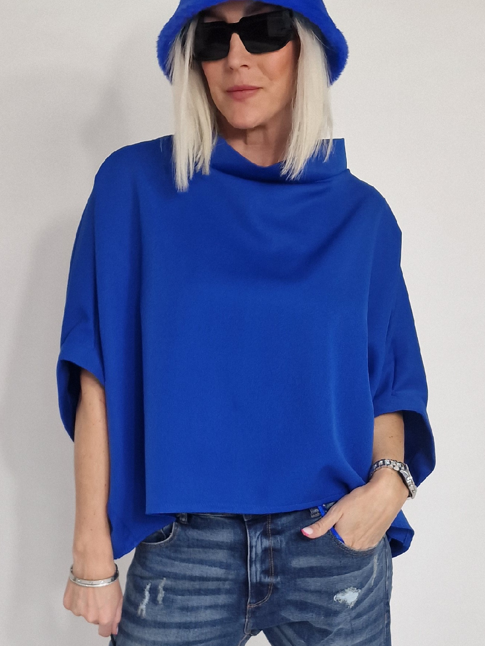 Miss City Official Modrá tunika KIMONO Modrá, UNI S-XL