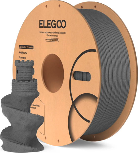 Filament ELEGOO PLA Special Marble 1,75 mm 1 kg, Tmavě šedá