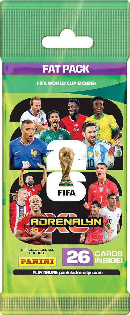 PANINI FIFA World Cup 2026 sběratelské karty Adrenalyn XL Fatpack 3x booster