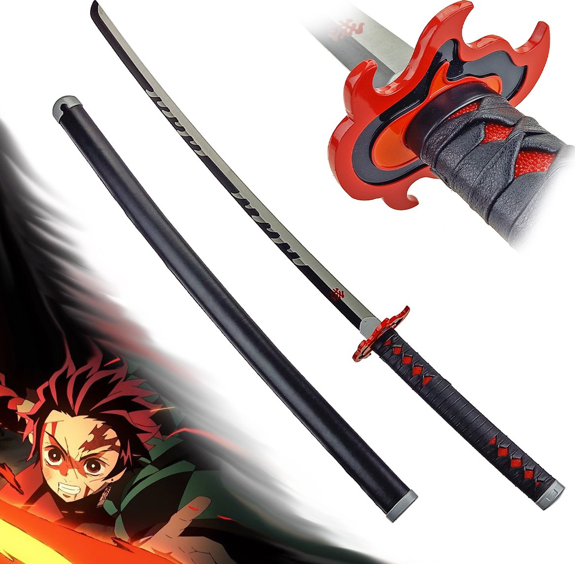 CHZ Nichirin Katana "TANJIRO KAMADO - FLAME SWORD" Demon Slayer