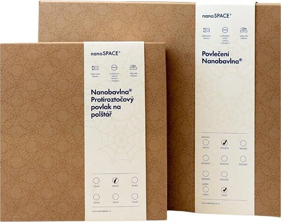 nanoSPACE Povlečení pro alergiky bio Nanobavlna 1+1 140x220+70x90cm