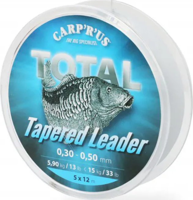 Carp´R´Us Ujímaný vlasec Total Tapered Line 5x12m Průměr: 0.28mm-0.50mm