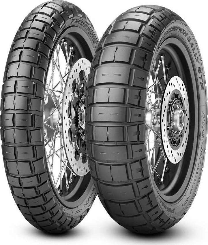 PIRELLI SET PNEUMATIK (2803600/25) 120/70R19 SCORPION RALLY STR 60V TL M/C M+S PŘEDNÍ DOT 2025 + (2865200/25) 150/70R17 SCORPION RALLY STR 69V TL M/C M+S ZADNÍ DOT 2025 (PIRELLI SET PNEUMATIK (2803600/25) 120/70R19 SCORPION RALLY STR 60V TL M/C M+S PŘEDNÍ