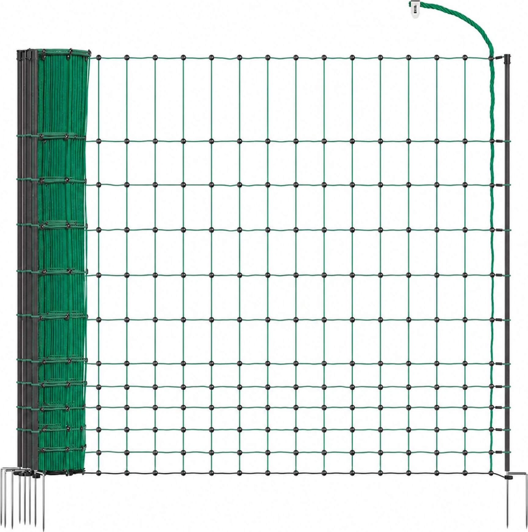 Elektrická síť STANDARD pro drůbež, slepice a kuřata, výška 112 cm, délka 25 m, 2 hroty