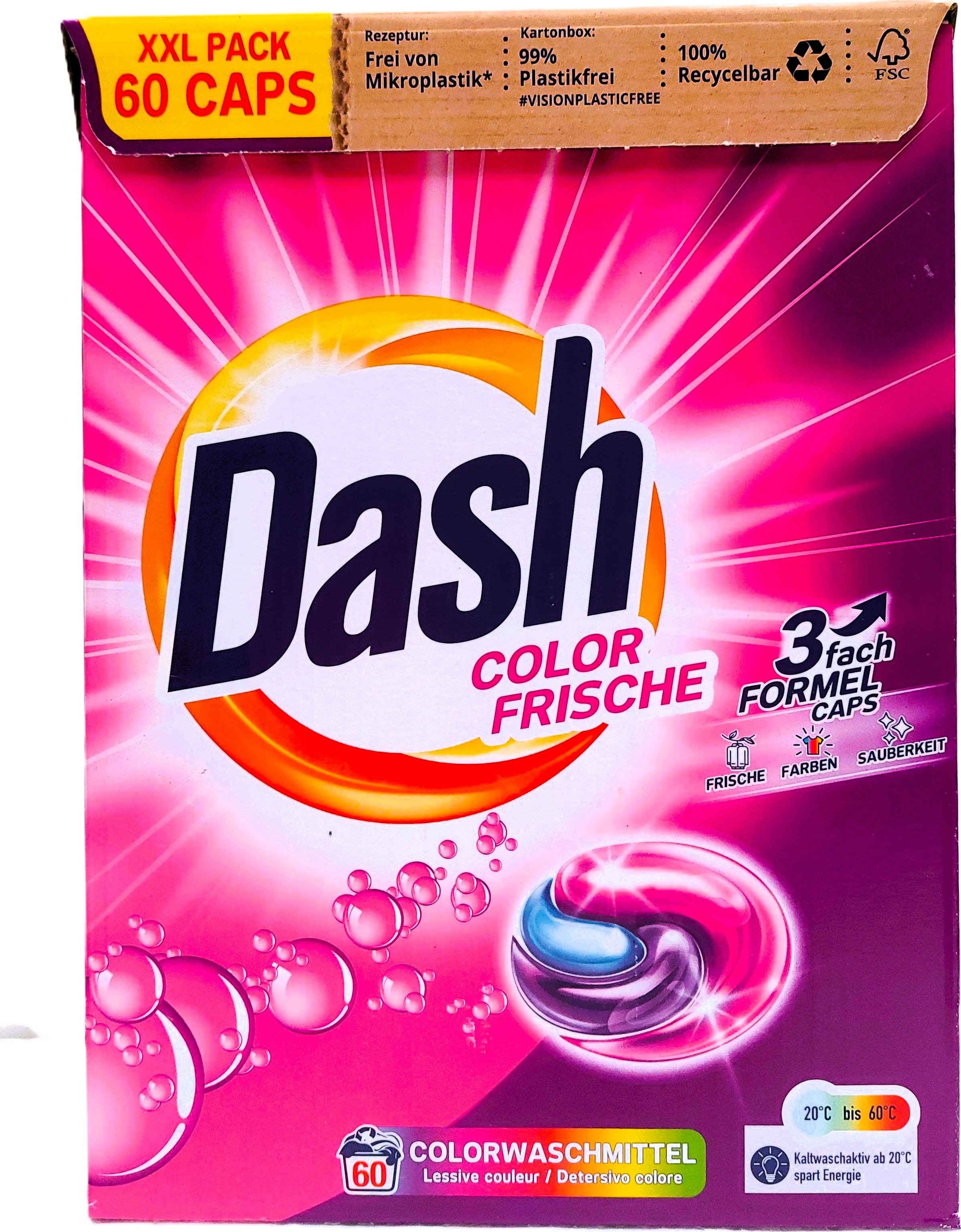 DASH COLOR FRISCHE - kapsle na praní barevného prádla - 60praní 1.494g ( 60x 24,9g)