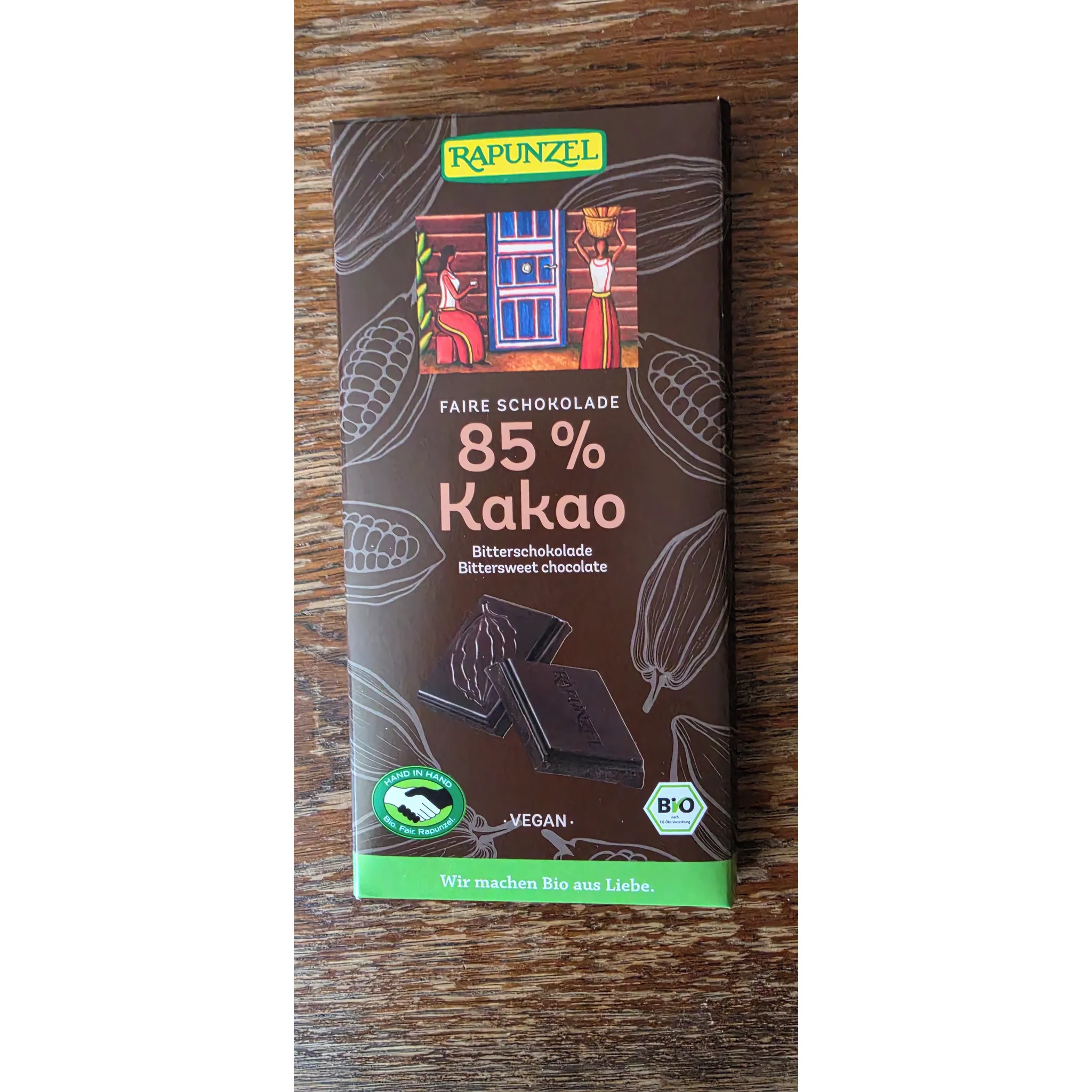 Fotografie 2 - Čokoláda Rapunzel Hořká čokoláda 85% BIO 80 g
