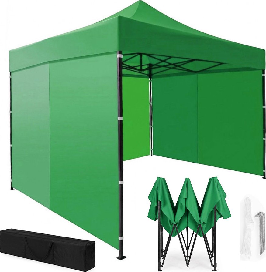 MultiGarden Zahradní nůžkový stan, automaticky rozkládací, 3x3 m, zelený