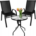 Nábytek na balkon 27568 set 2 + 1 černý