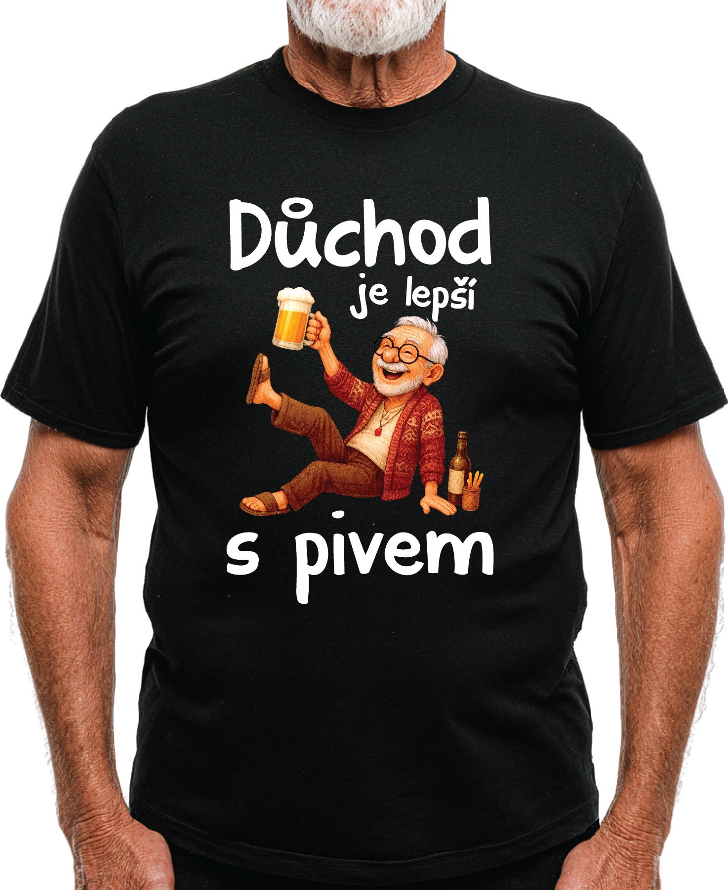 Pánske tričko - Důchod je lepší s pivem