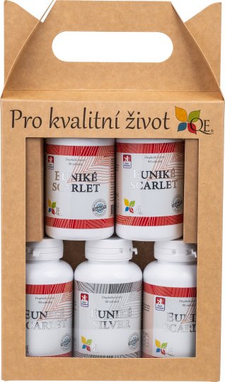Queen Euniké Life s.r.o. Dárková sada 4× QE Scarlet + 1× QE Silver