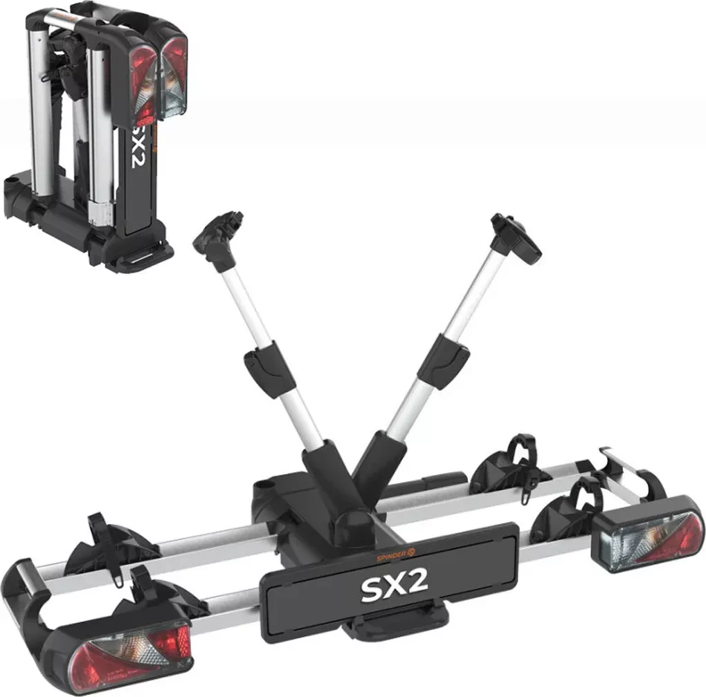 Skládací nosič 2 kol nebo elektrokol Spinder SX2 (nosič pro 2 elektrokola, max. rozvor kol 135 cm)