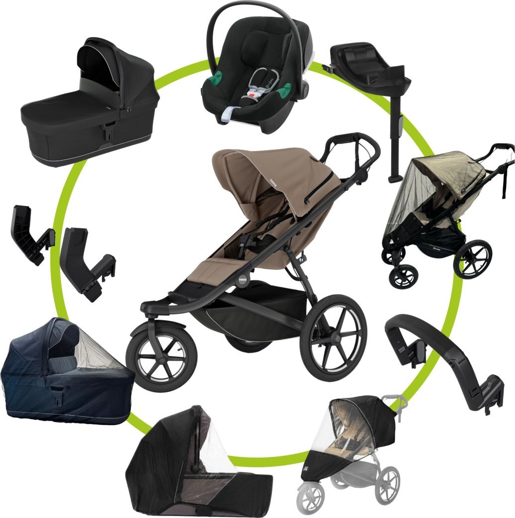 Akční set MAX Thule Urban Glide 3 Tinted Taupe + Cybex + univerzální příslušenství