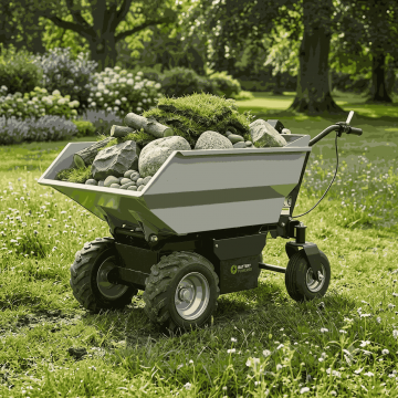 Elektrický mini dumper LR50E – akumulátorové motorové kolečko s nosností 500 kg a 1000W motorem