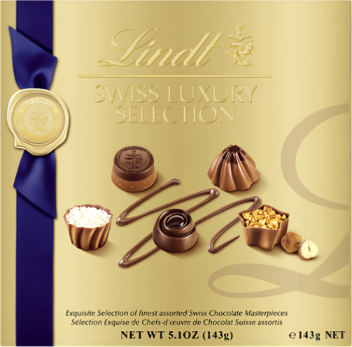 Lindt švýcarské výběrové čokoládové pralinky 143g