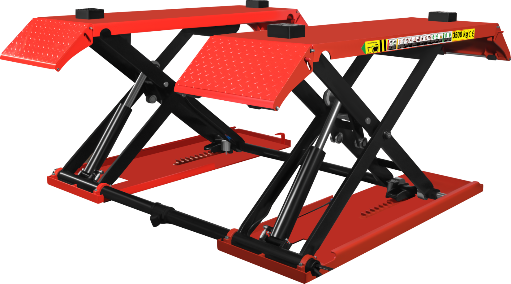 KRAFT&DELE Nůžkový zvedák 3,5t mobilní, výška 1200mm, automatický 400 V KD5821_2K
