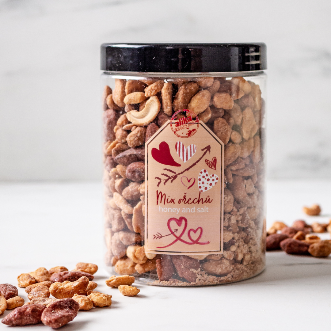Alika Zdravé ořechy Dóza mix v medu a soli 550g