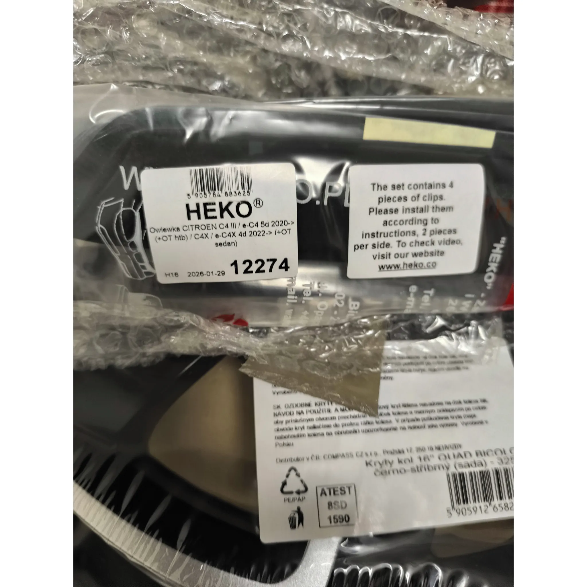 Fotografie 3 - Plexi ofuk oken HEKO 12274 Citroen C4 III 2020-